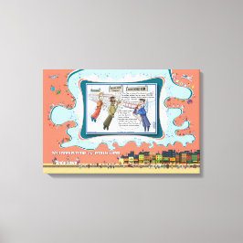 Heavenly Reds | Absurd Wordplay Humor 24x16 Canvas Afdruk