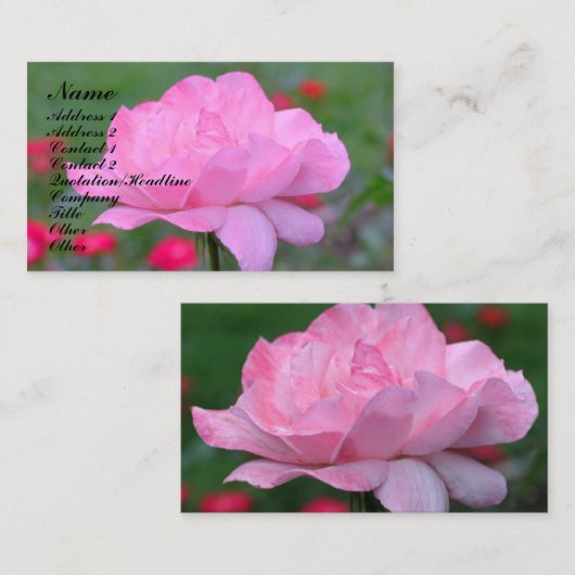 Heavenly Roze Visitekaartje (Voorkant / Achterkant)