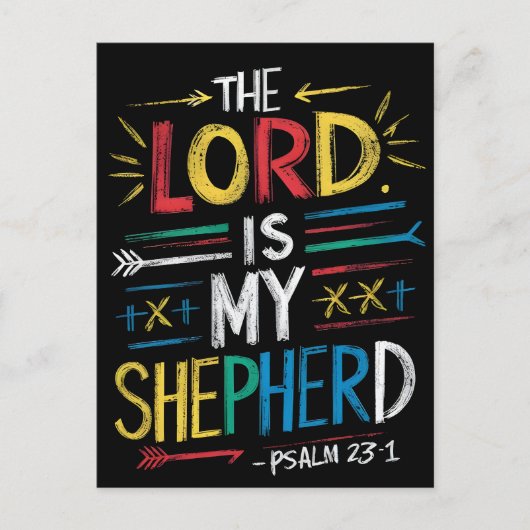 Heavenly Shepherd: Bijbelvers Briefkaart (Voorkant)