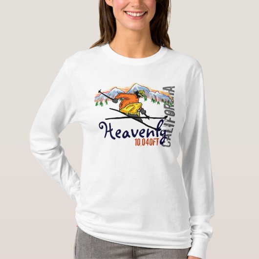 Heavenly ski elevatie hoodie Californië T-shirt (Voorkant)