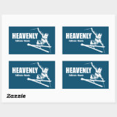 Heavenly Ski Resort California Nevada Skier Rechthoekige Sticker (Vel)