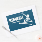 Heavenly Ski Resort California Nevada Skier Rechthoekige Sticker (Envelop)