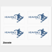 Heavenly Ski Resort California Nevada Snowboarder Rechthoekige Sticker (Vel)