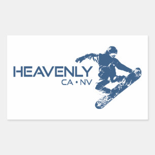 Heavenly Ski Resort California Nevada Snowboarder Rechthoekige Sticker