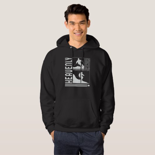 Heavenly Skiing Skier Winter Snowboard Snowboarder Hoodie (Voorkant volledig)