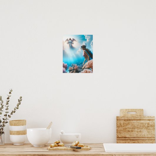 Heavenly snorkel poster (Keuken)