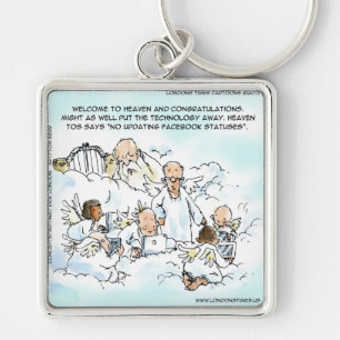 Heavenly Sociale Media Grappig Sleutelhanger
