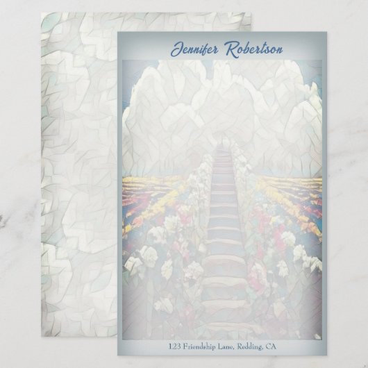 Heavenly Staircase Stationery Briefpapier (Voorkant / Achterkant)