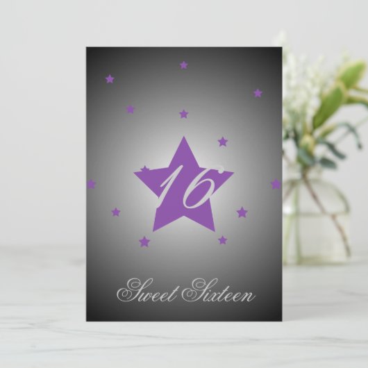 Heavenly Star Sweet Sixteen-Customize Kaart (Staand voorkant)