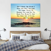 HEAVENLY SUNRISE JEREMIAH 20:11 VERSE CANVAS AFDRUK (Insitu (Slaapkamer))