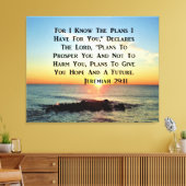 HEAVENLY SUNRISE JEREMIAH 20:11 VERSE CANVAS AFDRUK (Insitu (Woonkamer))