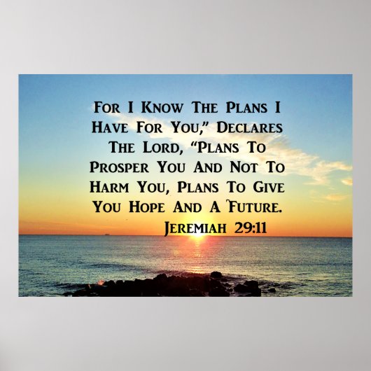 HEAVENLY SUNRISE JEREMIAH 20:11 VERSE POSTER (Voorkant)