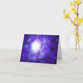 Heavenly Supernova Christelijke Modern Art Harteli Kaart (Gele Bloem)