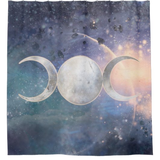 Heavenly Universe Moon Goddess Moonstone Douchegordijn (Voorkant)