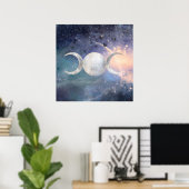 Heavenly Universe Moon Goddess Moonstone Poster (Thuiskantoor)
