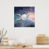 Heavenly Universe Moon Goddess Moonstone Poster (Keuken)