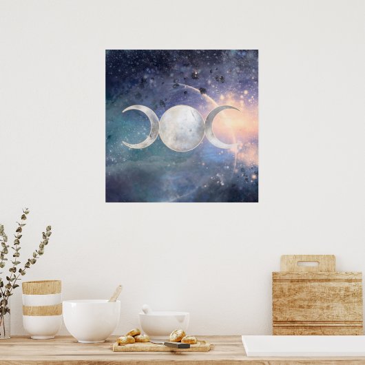 Heavenly Universe Moon Goddess Moonstone Poster (Keuken)