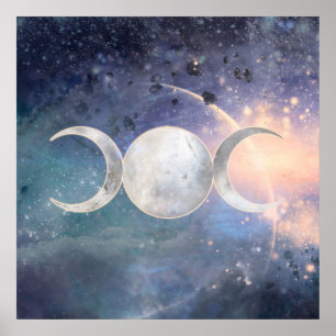 Heavenly Universe Moon Goddess Moonstone Poster