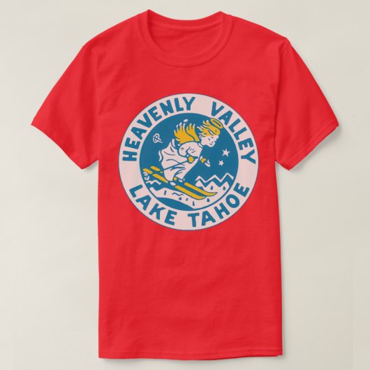 Heavenly Valley Lake Tahoe Vintage Travel T-shirt (Design voorkant)