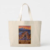 Heavenly Village Lake Tahoe Winter Wonderland  Grote Tote Bag (Achterkant)