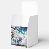 Heavenly White Peacock: Gepersonaliseerde huisdier Bedankdoosjes (Geopend)