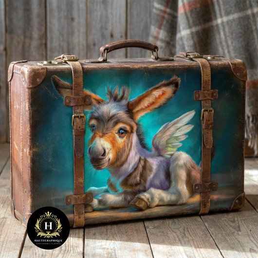 Heavenly Winged Baby Donkey Decoupage Tissuepapier