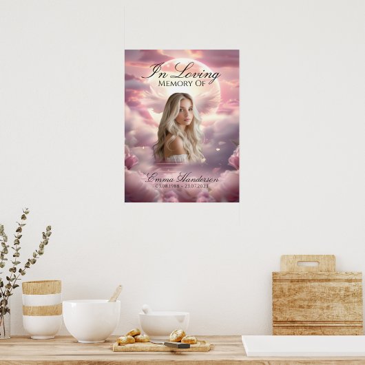 Heavenly Wings Memorial Welkomstbord Poster (Keuken)