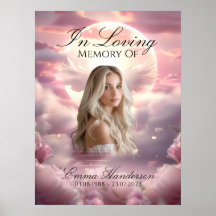Heavenly Wings Memorial Welkomstbord Poster