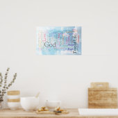 Heavenly Word Cloud Poster (Keuken)