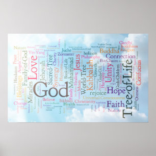 Heavenly Word Cloud Poster