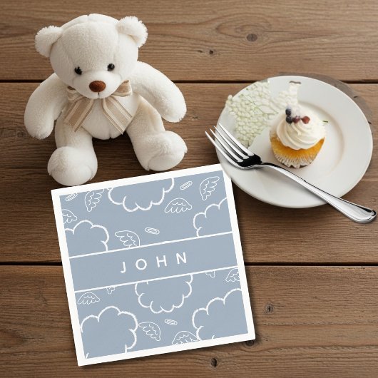  HeavenlyPersonalized Name Angel Halo Cloud Blue   Servet