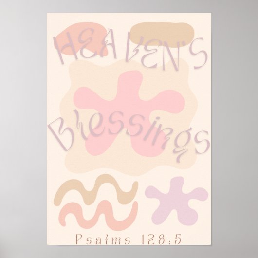 Heaven's Blessings Poster / Christelijk Decor (Voorkant)