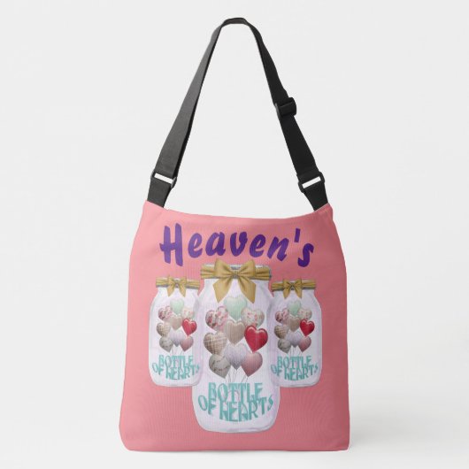 Heaven's Bottle of Hearts Crossbody Canvas tas (Voorkant)