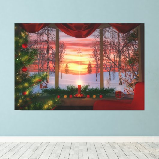 Heaven's Dayspring Christmas Canvas Afdrukken (Insitu (Houten vloer))