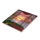 Heaven's Dayspring kerstTegel / Trivet Tegeltje (Zijkant)