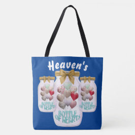 Heaven's flesje met hartenschouder-Canvas tas