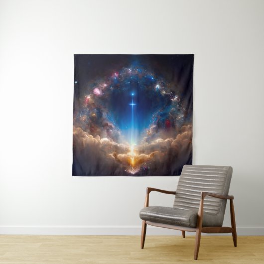 Heaven's Gate #1.2 [DALL-E 2/AI/ML art] — ruimte Wandkleed (In situ)