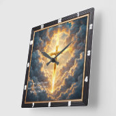 Heaven's Gate Golden Crucifix Jesus Revelation 21: Vierkante Klok (Hoek)