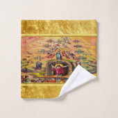 Heaven's Gate met een gouden foliestructuur en Jez Bad Handdoek (Wasdoekje)