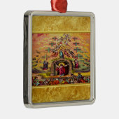 Heaven's Gate met een gouden foliestructuur en Jez Metalen Ornament (Rechts)