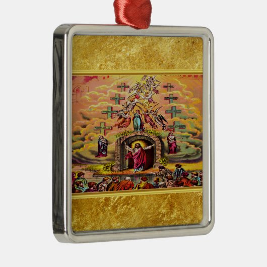 Heaven's Gate met een gouden foliestructuur en Jez Metalen Ornament (Rechts)