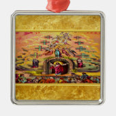 Heaven's Gate met een gouden foliestructuur en Jez Metalen Ornament (Voorkant)