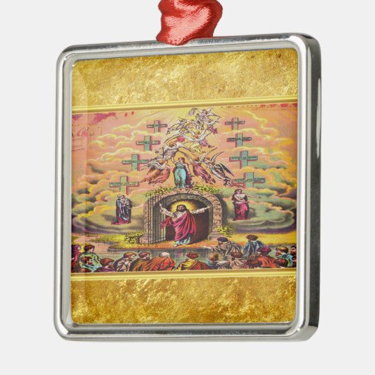 Heaven's Gate met een gouden foliestructuur en Jez Metalen Ornament (Links)