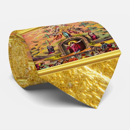 Heaven's Gate met een gouden foliestructuur en Jez Stropdas (Opgerold)