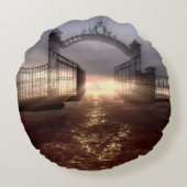 Heavens Gate Rond Kussen (Achterkant)
