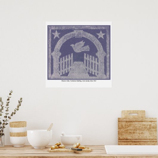 Heaven's Gate Tombstone Rubbing - Blue Poster (Keuken)