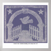 Heaven's Gate Tombstone Rubbing - Blue Poster (Voorkant)