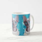 Heavens in de ogen (Sphynx cat) Koffiemok (Voorkant rechts)