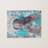 Heavens in de ogen (Sphynx cat) Legpuzzel (Horizontaal)