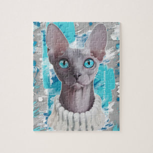 Heavens in de ogen (Sphynx cat) Legpuzzel